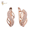 FJ Fallon Fashion Jewelry Clip-On Earrings Plated in Rose Gold Brass Based