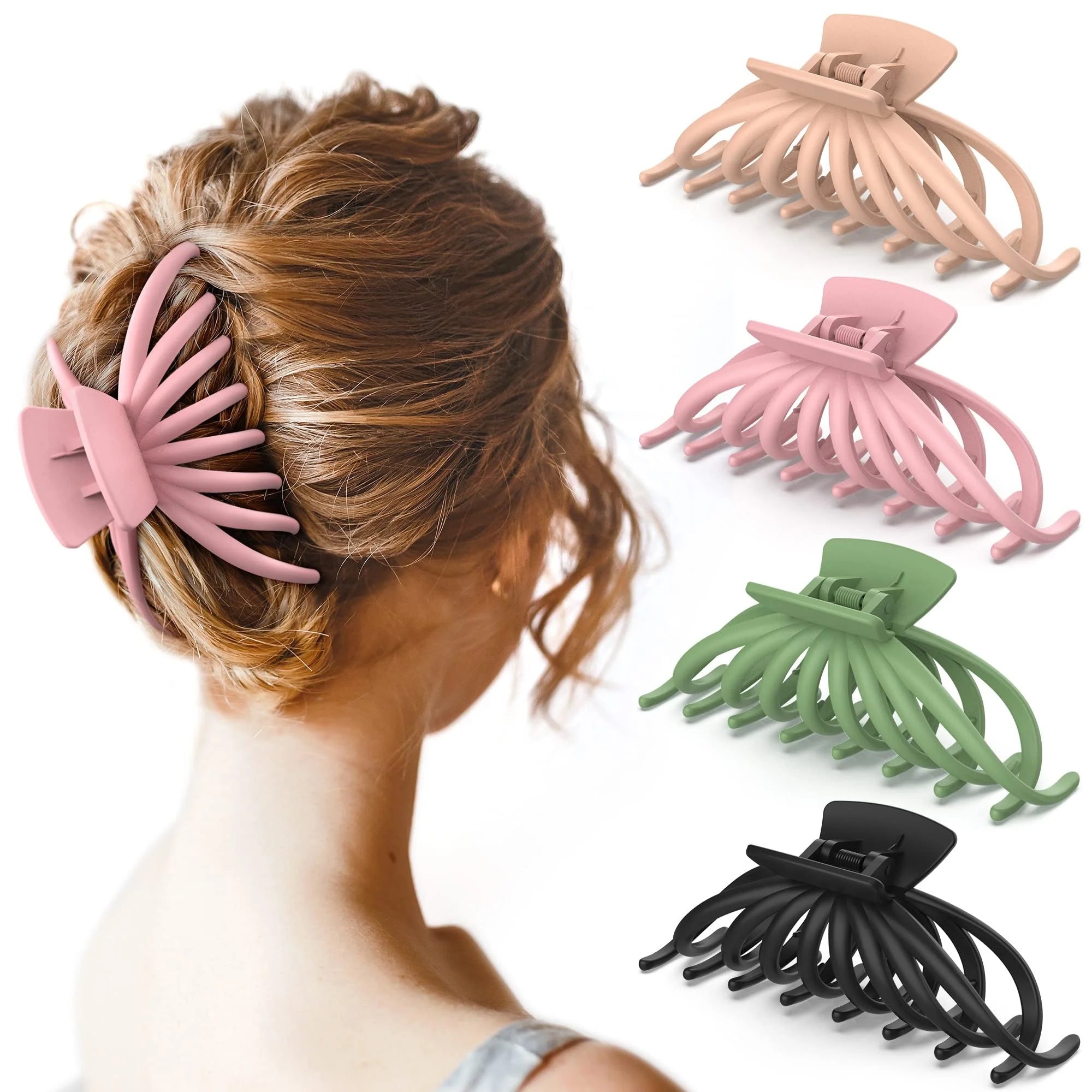 Elegant Korean Hair Accessories Women Hollow Keel Hair Claw Ganchos Big Matte Hair Clip for Women
