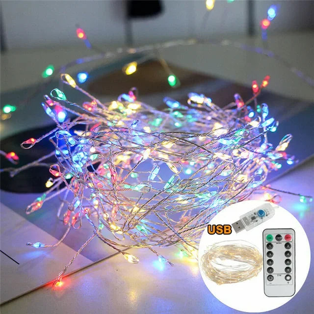 3M 6M 8 Function Copper Wire LED Light String Fairy Tale Garland Light String Christmas Wedding Party Home Garden Decor Lights