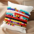 Bohemian Bracelet With Contrasting Plastic Beads European and American Unisex Jewelry Ethnic Style Ankle Bracelet