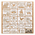 20 Pieces Farmhouse Stencils Set Reusable Farm Painting Stencils Farm Theme Drawing Art Template DIY
