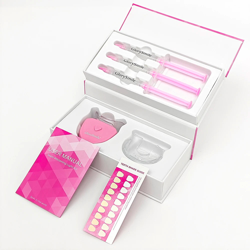 OEM Home Teeth Whitening Kit with 10-Minute Timer Patent Cold Blue 6 LED Light Fast Whitening Private Logo