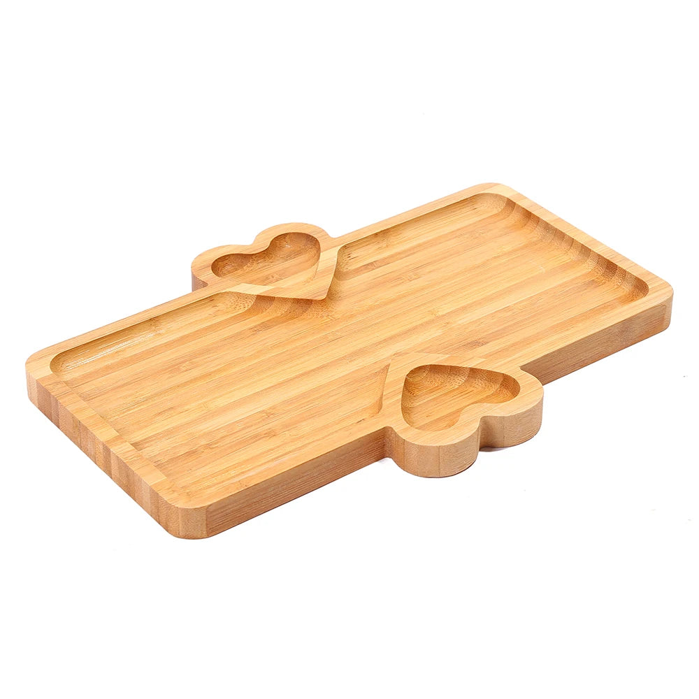 Large Rectangular Bamboo Tray for Dessert Fruit Snack Breakfast Tea-Versatile Home Cheese Board Tray