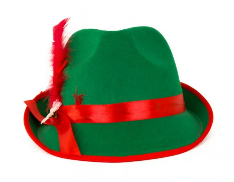 YiWu Manufacture Bavarian German Felt Hat Oktoberfest Beer Hat for Festivals Wholesale Promotional Party Supplies