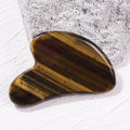 Diy OEM Natural Stone Yellow Tiger's Eye Jade Guasha Board and Jade Gua Sha Healing Tool with Custom Logo
