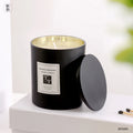 8 oz Hot Sale Empty Heat Resistant Candle Container Soy Kerzen Glass Candle Jars with Wooden Lids and Gift Box Packing