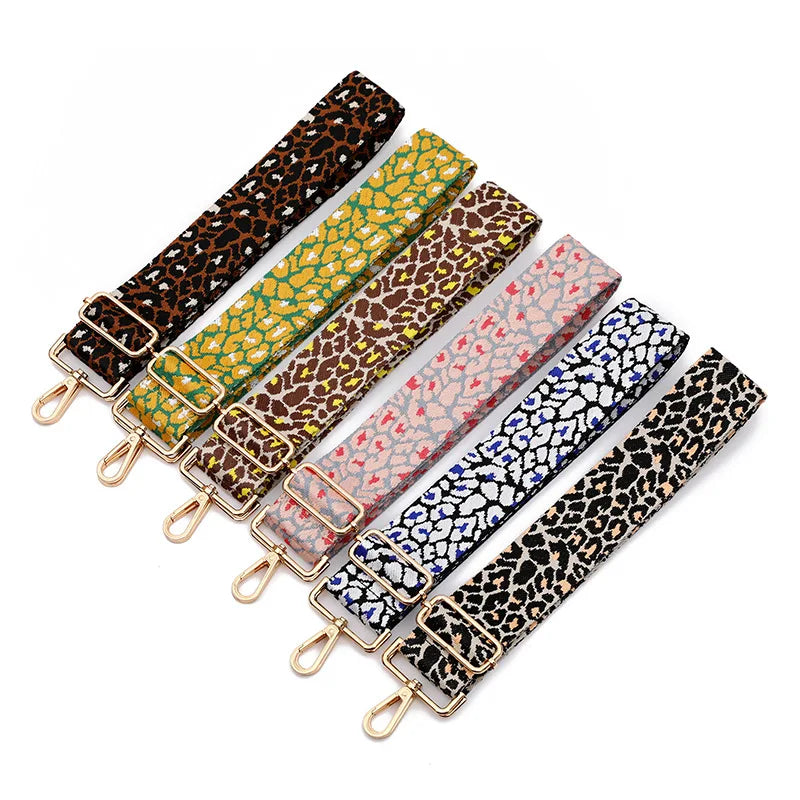 5CM Leopard Printing Guita Strap New Fashion Replacement Shoulder Belts  Removable Shoulder Strap for Bags