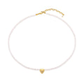 QX CUSTOM OEM Fine Jewelry 18K Gold Plated 925 Sterling Silver Freshwater Pearl Women Heart Necklaces