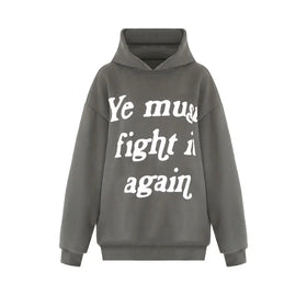 E220935 Custom Hoodie Hoody Must Be Again Sweatshirts Alphabet Foam Print Embroidery Hip Hop Long Sleeve Mens Hoodie Sweatshirts