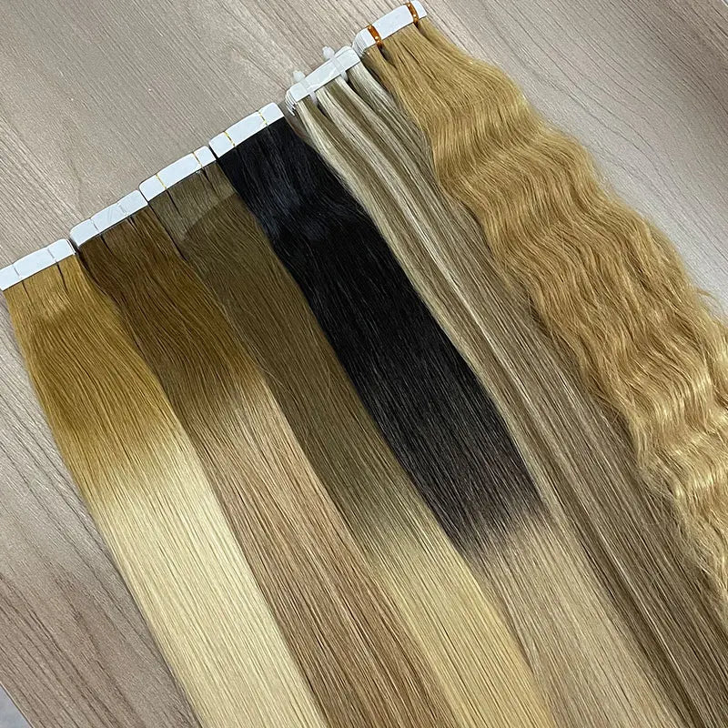 Wholesale Double Drawn Virgin 100% Remy Hair Extension Hair European Invisible Natura Human Tape Hair Extension Tape in Vendors MegaBDM
