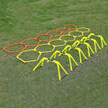 Foldable Hexagonal Agility Rings Set for Soccer and Basketball Speed Training Hurdle Obstacle Ring Ladder