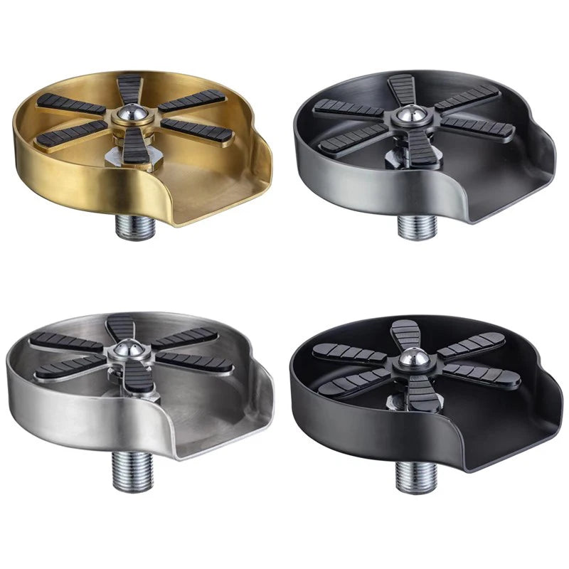 New Stainless Steel Cup Washer Glass Cleaner Bottle Washer Cup Cleaner for Kitchen Sink