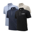 Sport Polo Shirt Men 76%Nylon 24%Spandex Polo Shirts Gym Compression Quick Dry Custom Logo Plain Polo Men's Short Sleeve Shirt