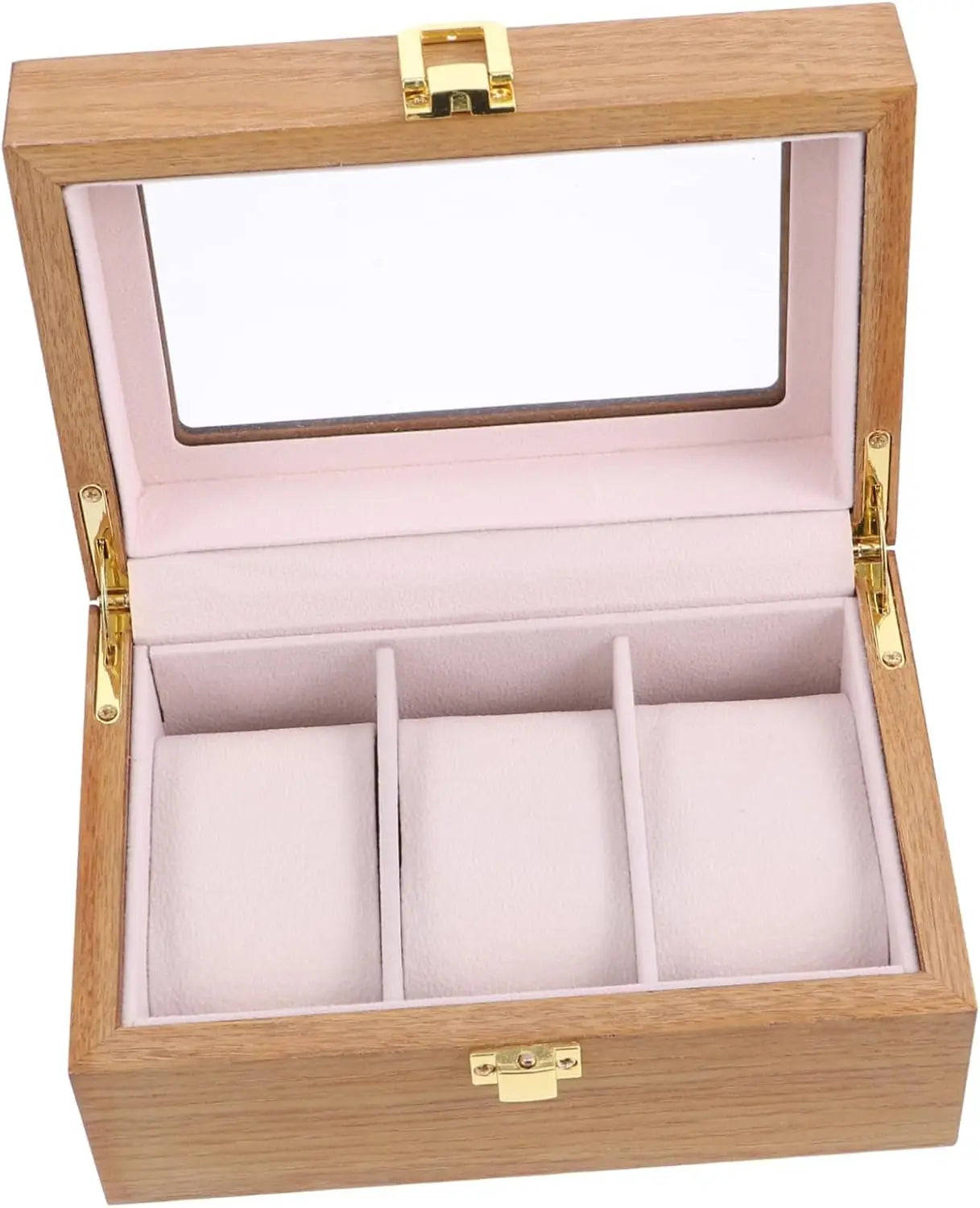 Creative Luxurious Rectangle Watch Display Case Locking Window Slots Organizer for Watches Jewelry for Friends Colleagues Gift