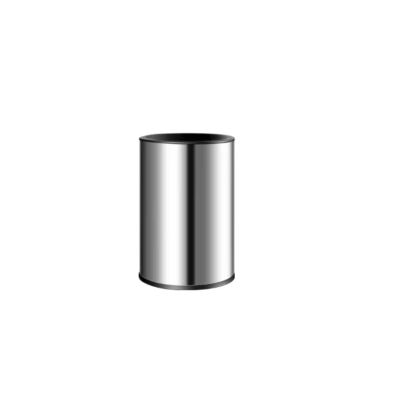 Hot Selling Stainless Steel Open Top Trash Can - 8L/12L Dual Capacity Waste Bin for Kitchen & Bathroom