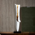 Creative Gold and White Sculptures Ornaments Nordic Modern Home Decorations Desktop Crafts Arts Abstract Sculpture