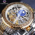 2023 Hot Selling Men Automatic Luxury Watches Wristwatch Roman Pattern Vintage Carved and Hollowed Out Roman Pattern