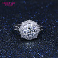 9mm D VVS1 Round Moissanite Diamond Silver925 Ring Luxury Custom Halo Moissanite Engagement Wedding Ring