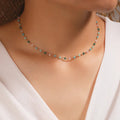 Simple Colorful Sugar Ball Tassel Necklace Collar Fashion Custom Multistyles Green Beaded Necklace for Women Girls