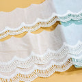White 100% Cotton Embroidery Lace Trimming 3D Cotton Lace Trim for Dress