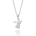 GP89 Women's Trendy S925 Sterling Silver Micro Inlay Little Angel Zircon Pendant Necklace for Wedding or Any Special Occasion