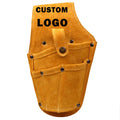 Cowhide Drill Holster Waist Tool Bag Durable Waist Belt Tool Pouch Bag With Belt for Power Drill Screwdriver