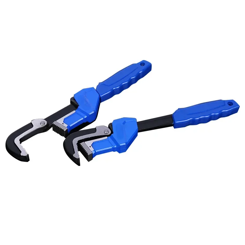 14-Inch Adjustable Heavy Duty V-Jaw Pipe Vise Wrench Small Plumbers DIY Home Auto Repair Tool Offset Pipe Wrench for Home Use