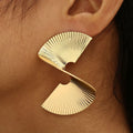 SJ-124 Fashion Simple Alloy Earring Women Punk Irregular Ear Jewelry Gold Geometric Earrings