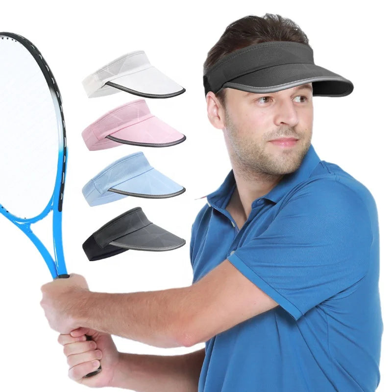 Shuntaixin Performance Adjustable Reflective Custom Cycling Sun Hats for Women Visor Men Fishing Beach Hat With Elastic Strap