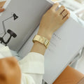 Wide-brimmed Gold Plated Alloy Bangle Cuff Bracelets Trendy Women's Jewelry Luxury High Quality Party Fashion