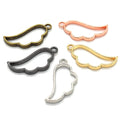 10pcs Wings Frame Bezels for UV Resin Jewelry Golden Coffins Hollow Frame Pendant DIY Craft Tools Accessories