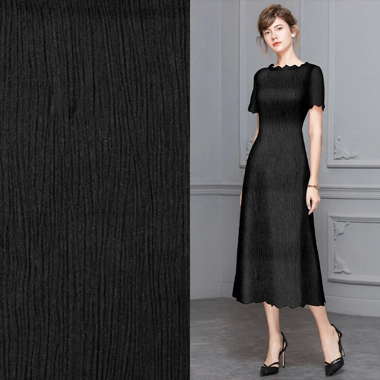 100% Rayon Viscose Crepe Yoryu Crinkle Solidfarvet Viscose Crepe Stof