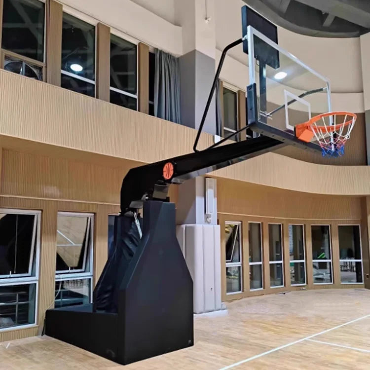 Indoor Fiba Approved Portable Basketball Hoop Stand Professional 10 ft Height Adjustable Movable Basketball Pole for Adult