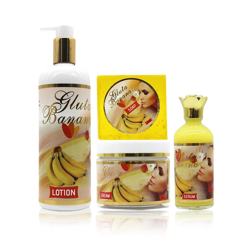 Banana Gluta Skincare Private Label Facial Set Skin Care Face Products Cream Skin Care Whitening and Moisturizing Skin Care Set