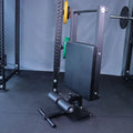 Nordic Curl Workout Bench Home Gym Hamstring Curl Machine Glute Bench with Transport Wheels Works with Weight Plates