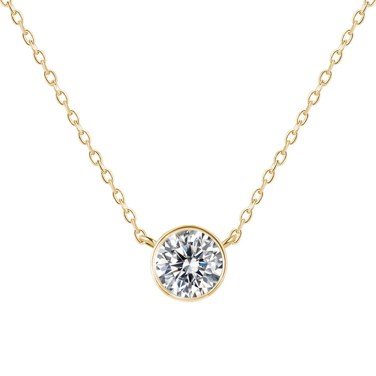 Dainty Design 925 Sterling Silver Necklace Customize Color Stone Necklace