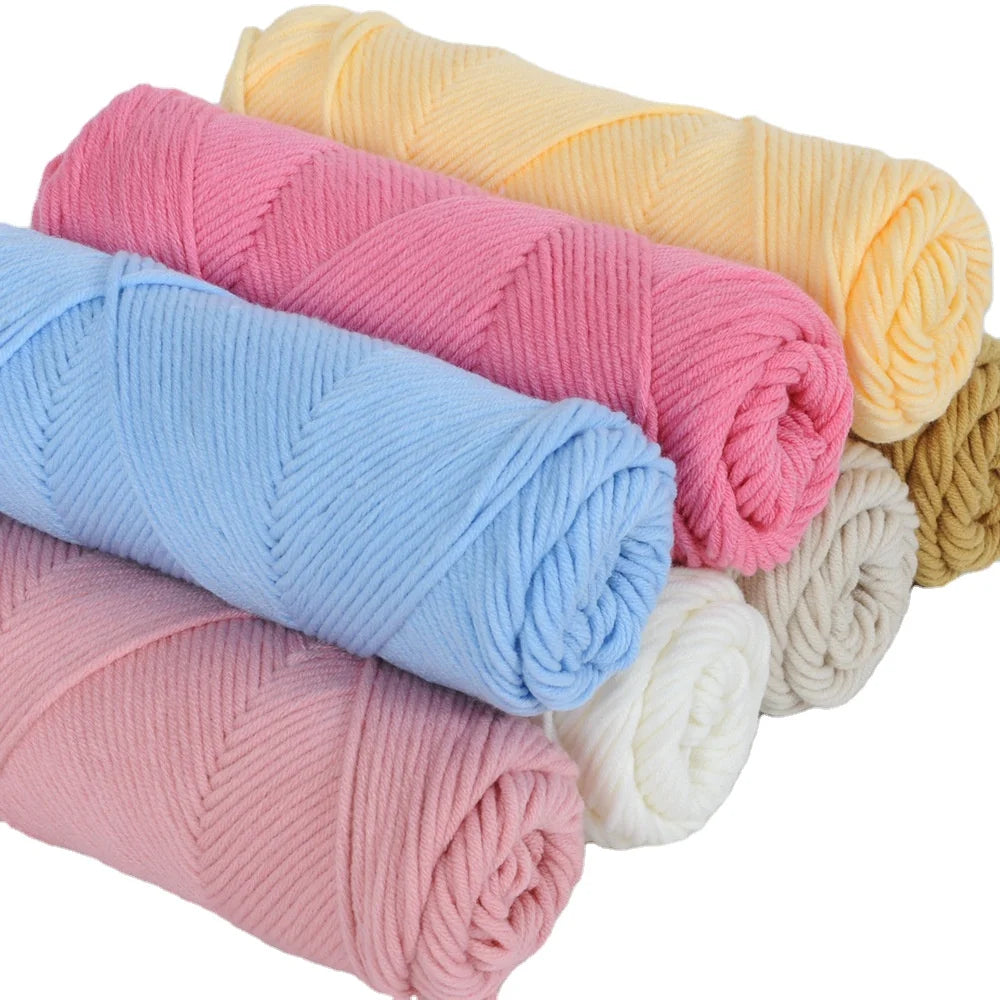 Yarn Craftsman 7S/8 100% Acrylic Yarn 8 Ply Milk Cotton Yarn 100g Ball for Tufting