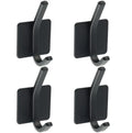 VIFONOD Hot Products  Black Clothes Hooks Hotel Room Stainless Steel Self-adhesive Clothes Hooks Wall Mounted  Single Robe Hook