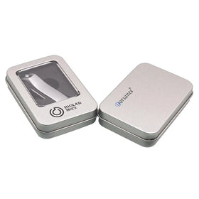 Wholesale 88x60x18mm Rectangular Window Lid Gift Packaging Metal Tin Box Clear/Transparent