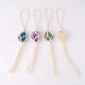 New Style Crystal Pendant Natural Crystal Raw Stone Rope Pendant String for Wedding Souvenir
