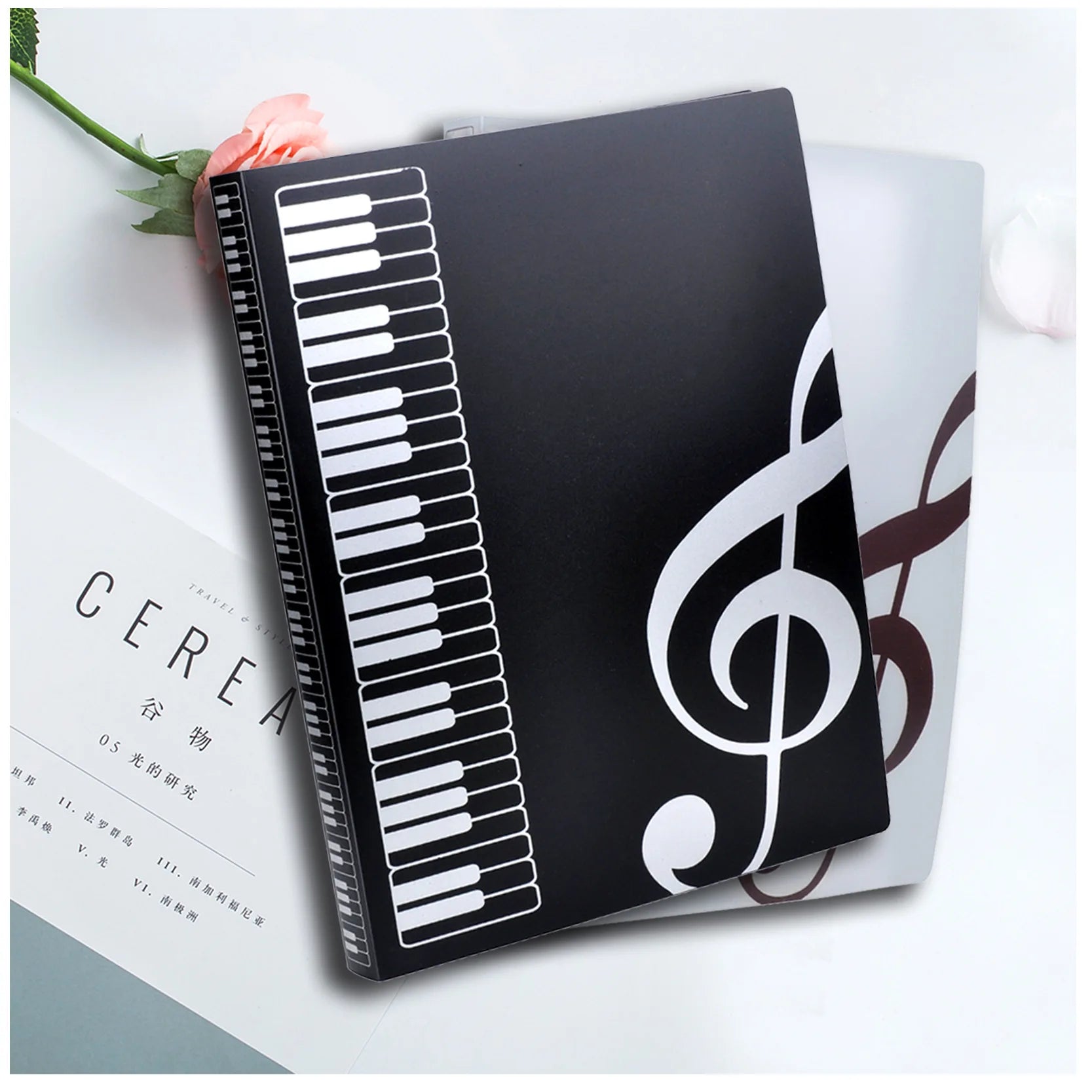 High Quality A4 Creative Multi-layer 40 Page Insert Data Book Folder Student Teacher Music Piano Five Line Score Folder