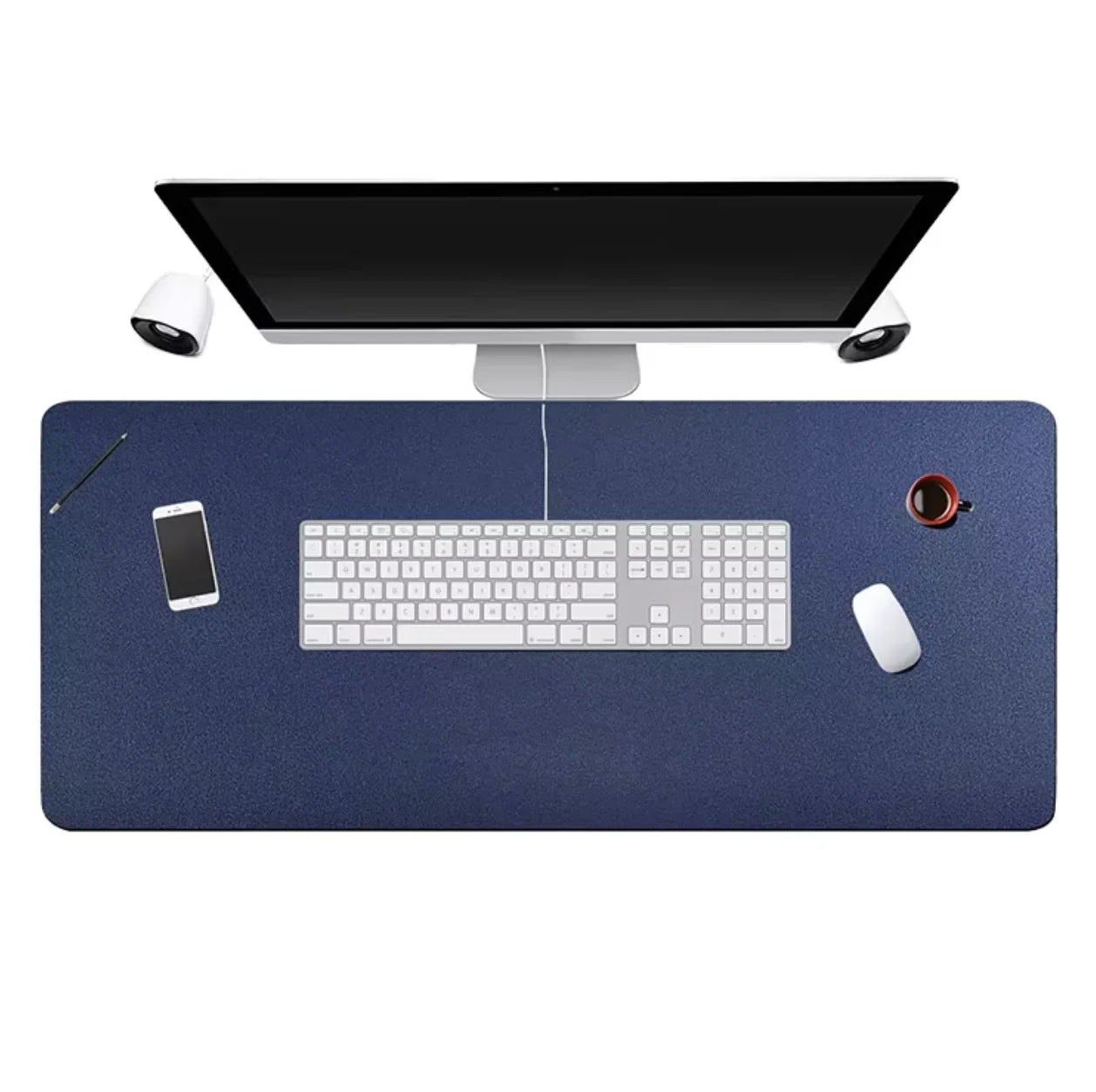 Custom Design Leather Desk Protector Office Mat Non-Slip PU Leather Laptop Desk Pad Waterproof Desk Writing Pad for Office Home