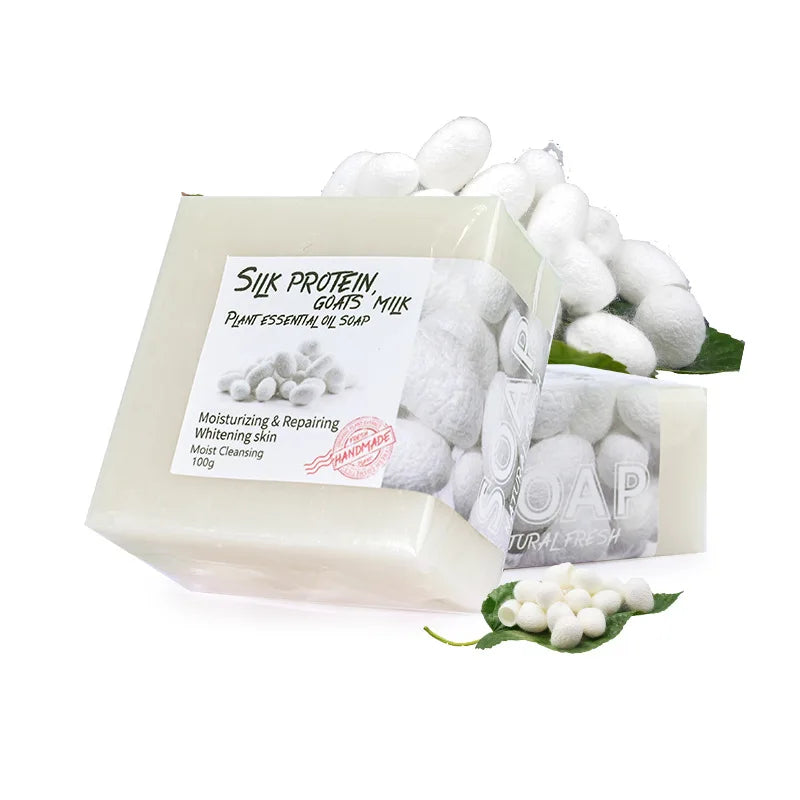 Aixin 100g Solid Herbal Private Label Organic Handmade Soap Repair Nourish Wire Drawing Silk Protein Essential Oil Antiseptic