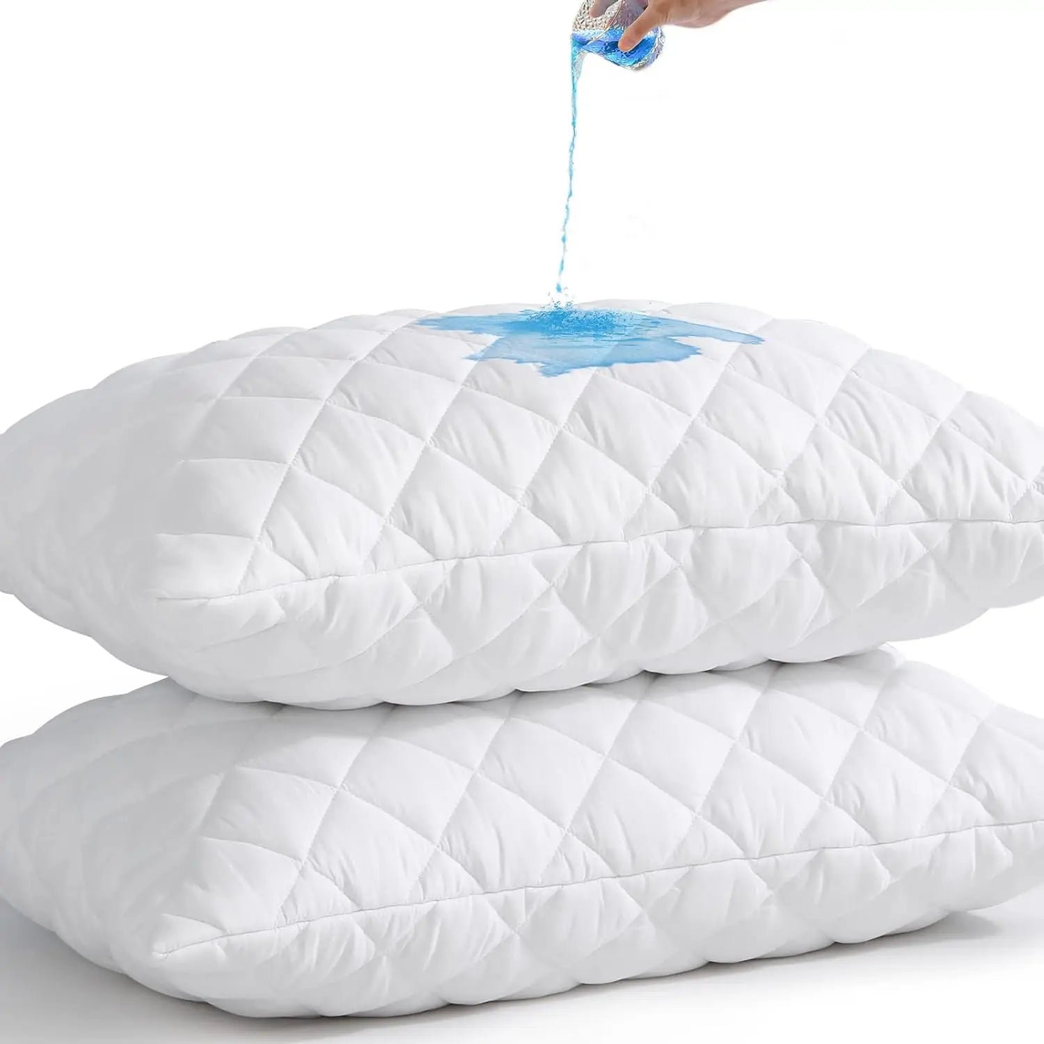 Custom Size Pillow Protectuse a Breathable Quilted Fabric Microfiber Head and Neck Rest Pillow Protect on Your Bed
