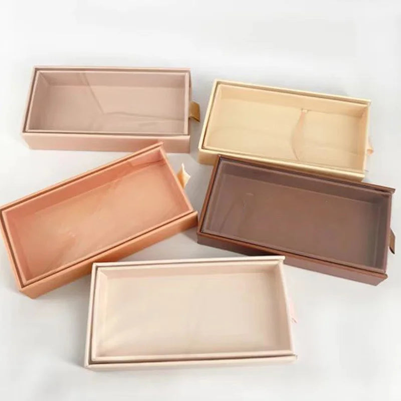 25mm Mink Eyelash Vendors Luxury Mink Strip New Extension White Eyelash Packaging Box clear case