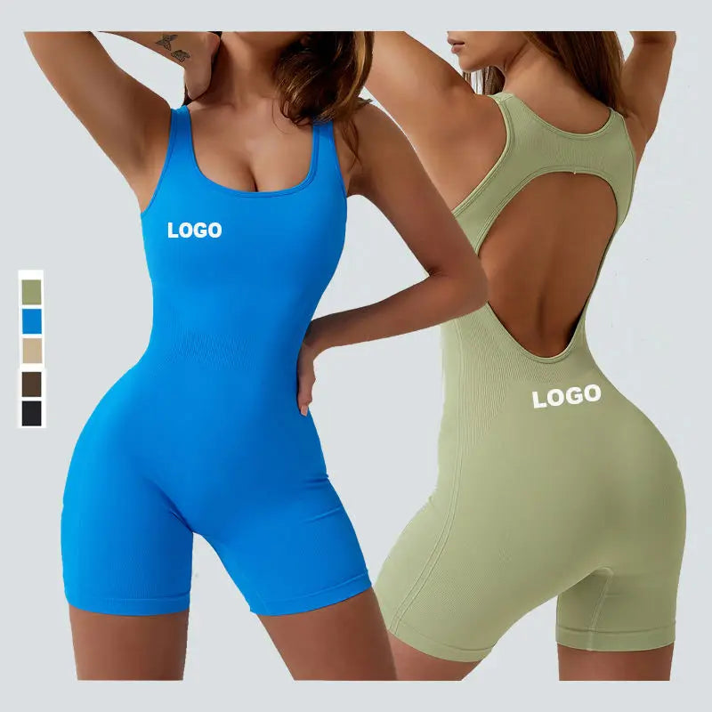 New Arrivals One Piece Activewear Apparel Gym Fitness Sets Bodysuits Workout Yoga Clothings Women's Yoga Jumpsuit