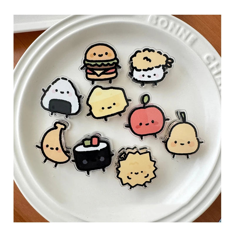 Creative Funny Food Shape Mini Plastic School Note Paper Clips Binder Fastener & Organizer