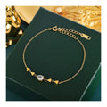 HOVANCI Bracelet Collier Inoxydables Gold Plated Non Tarnish Zircon Stainless Steel Hand Chain Fashion Jewelry Bracelets