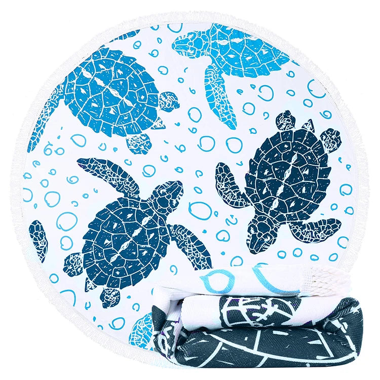 Wholesale Bulk Custom Digital Printing Sand Free Round Mandala Picnic Beach Towel