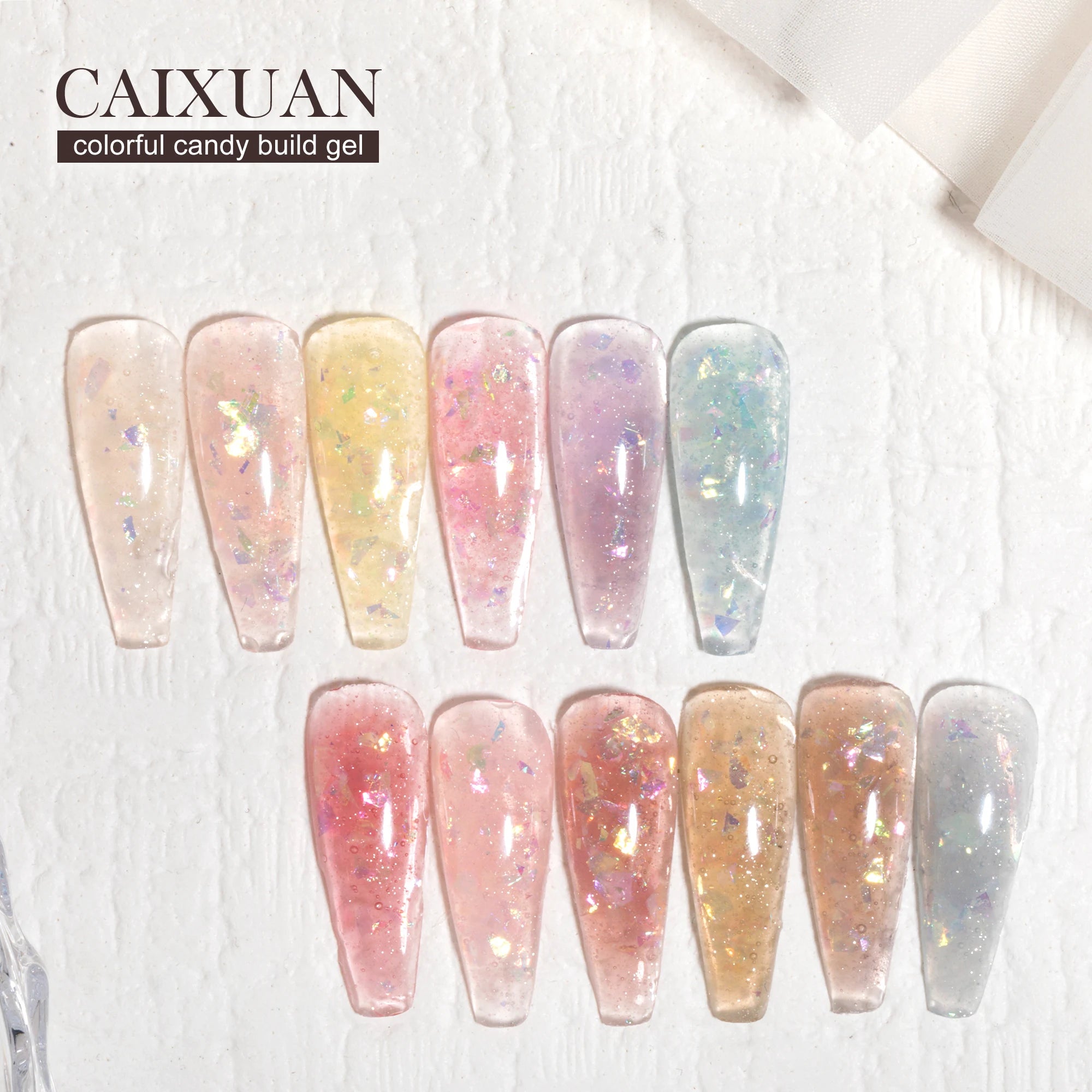OEM Colorful Candy Build Gel Polish Hard Nail Builder Extension Gel